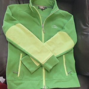 L.L. Bean Womens Lime Green Polartech Fleece US Size M
